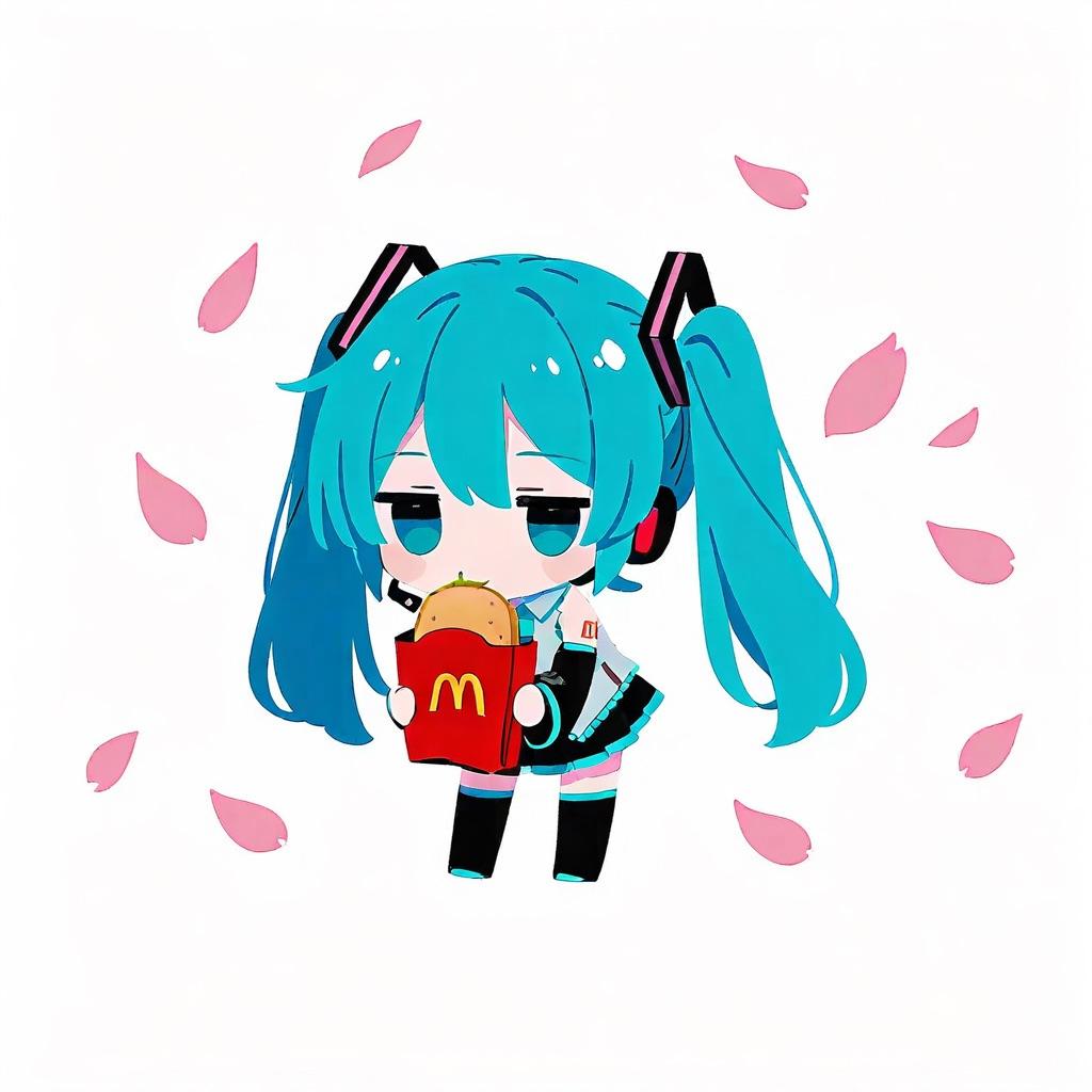 ちびミクドナルド | の人気AIイラスト・グラビア