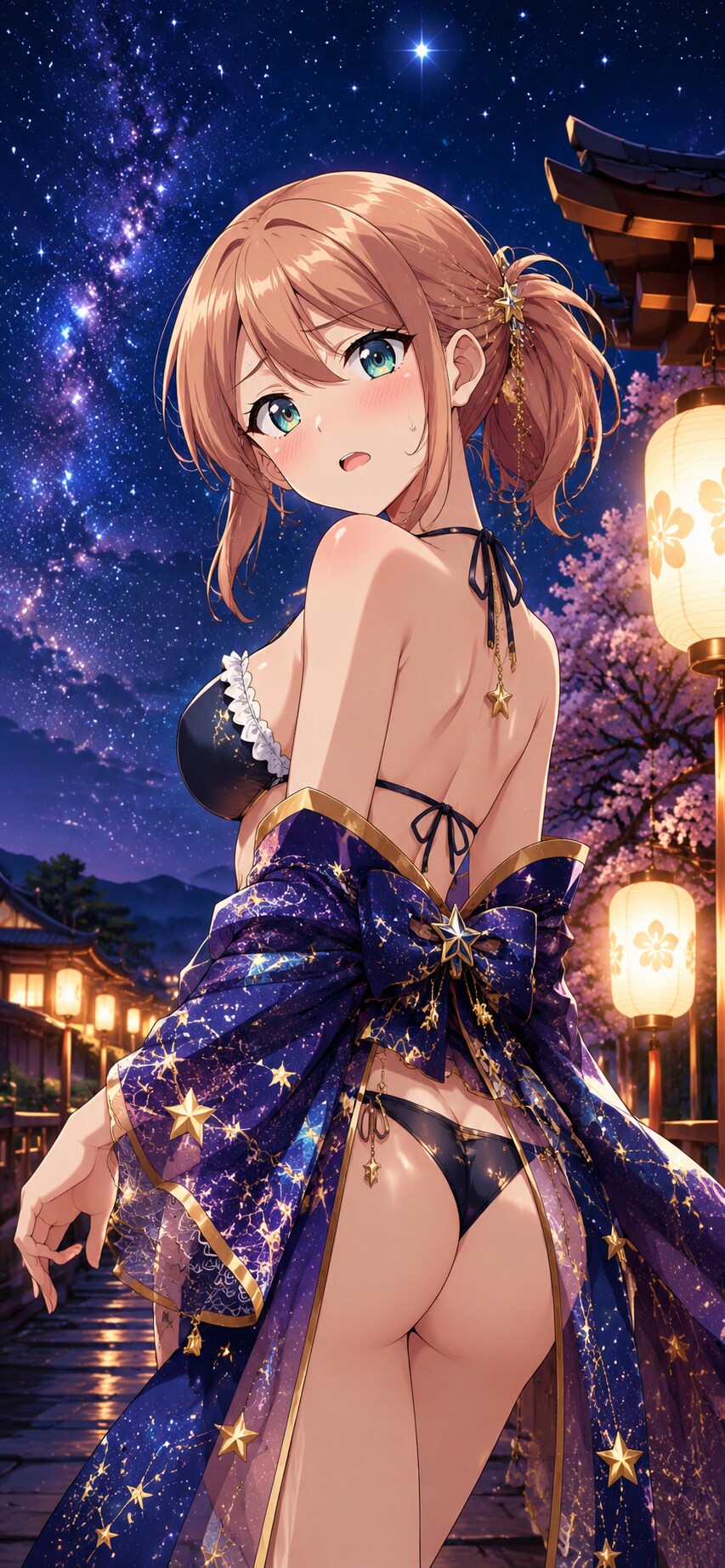 スマホ壁紙サイズ  和服ビキニ👘 ̖́-‬流星