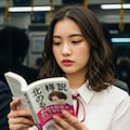 ＪＫ_地下鉄で読書 5枚目
