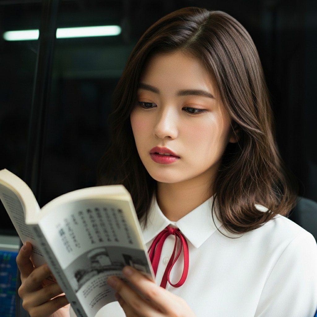 ＪＫ_地下鉄で読書