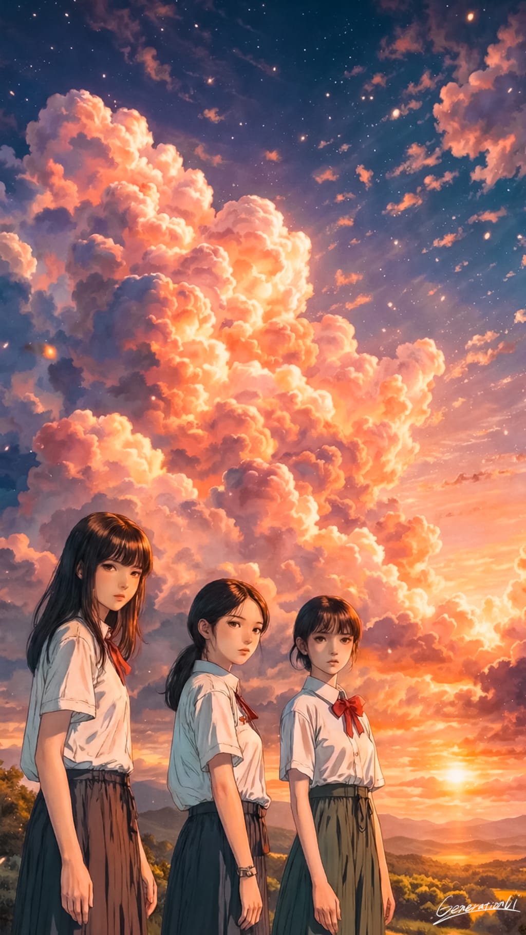 思春期は夕焼け色／スマホ壁紙アーカイブ
