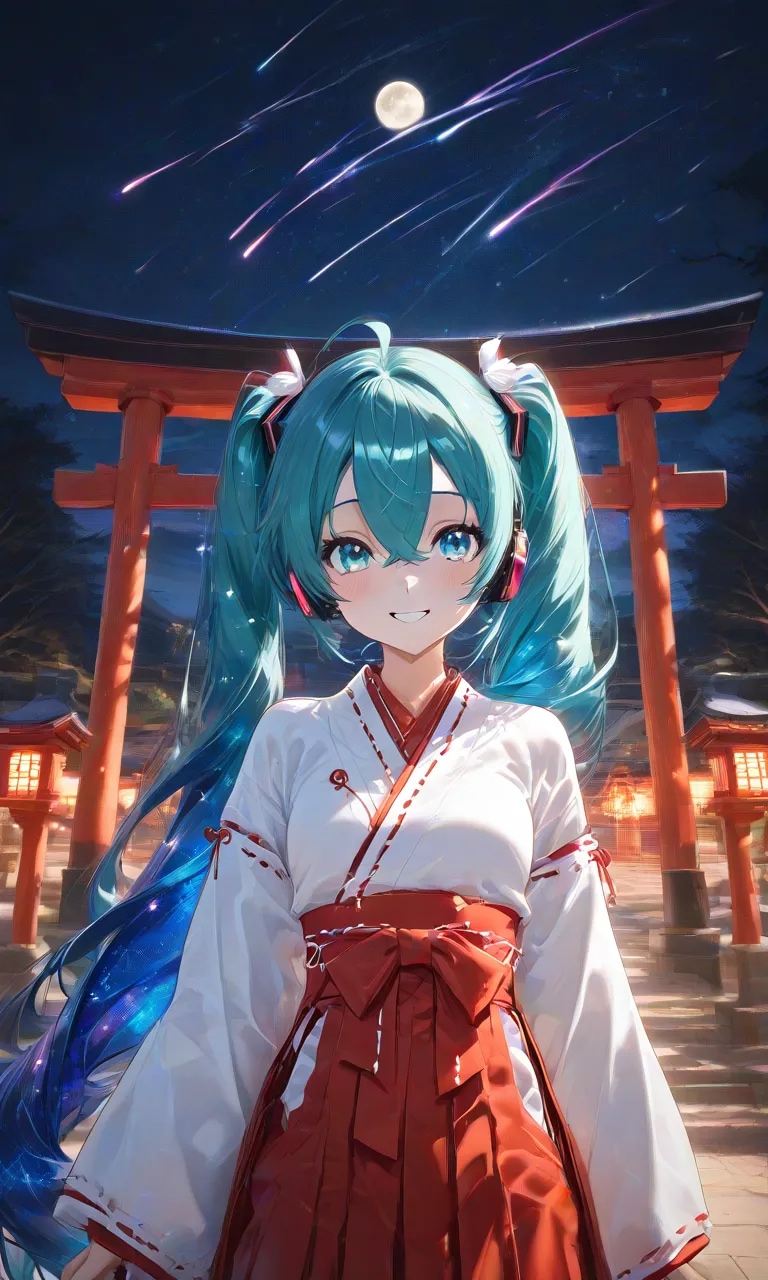 初音巫女 | の人気AIイラスト・グラビア