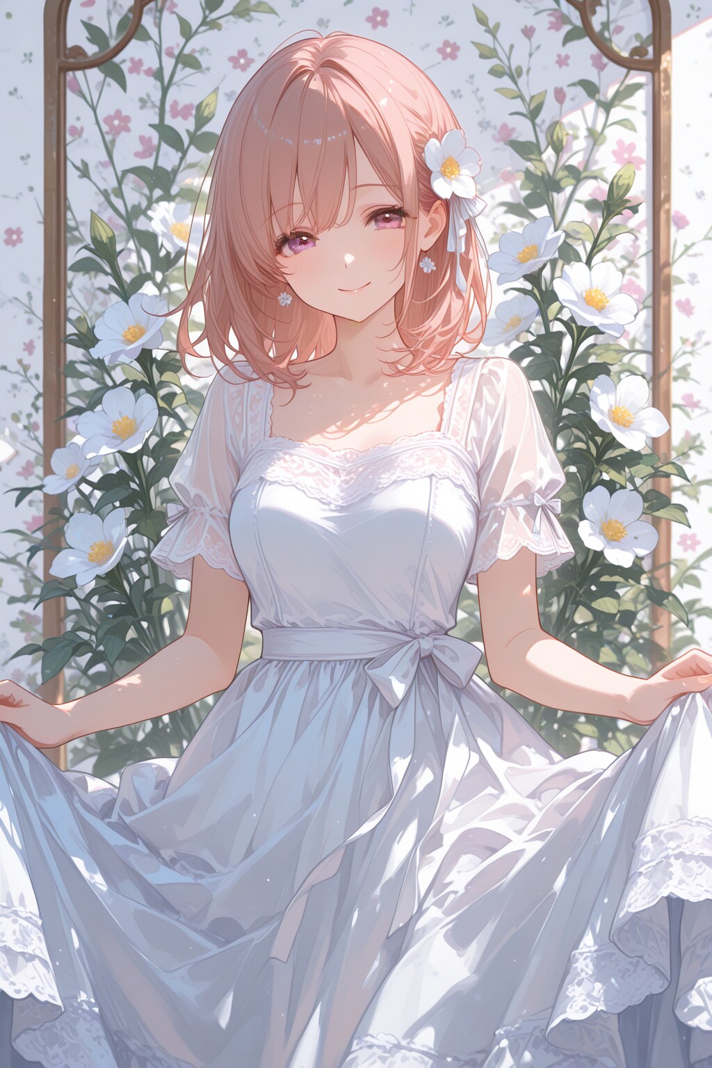 花と美少女 | の人気AIイラスト・グラビア