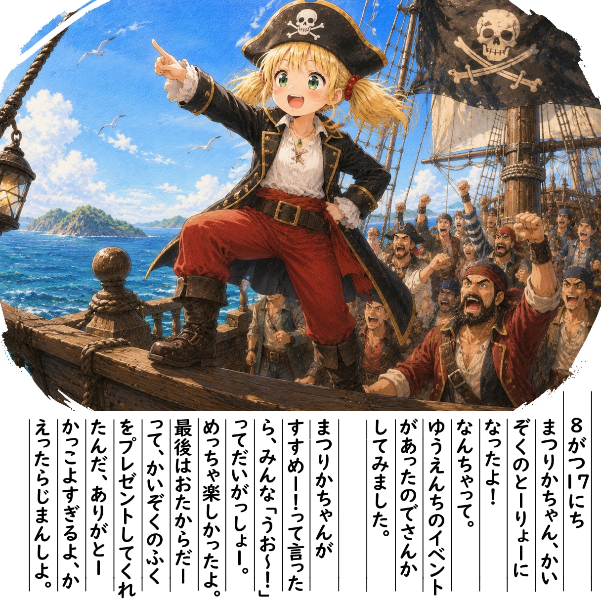 【絵日記】かいぞくだぞ～ | の人気AIイラスト・グラビア