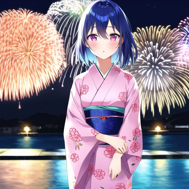 浴衣姿の人見知りな少女と夏の外出