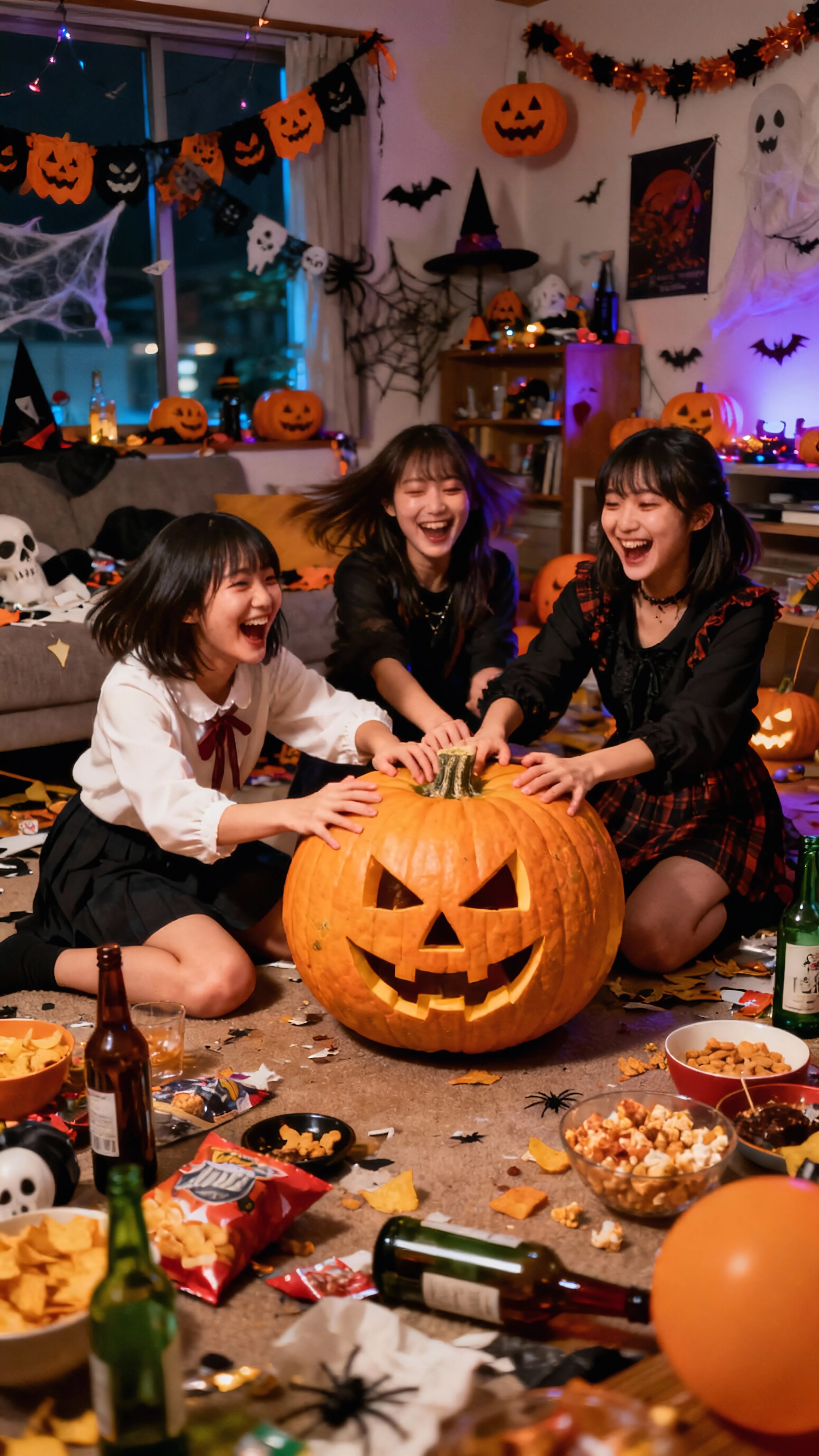 The center of the pumpkin