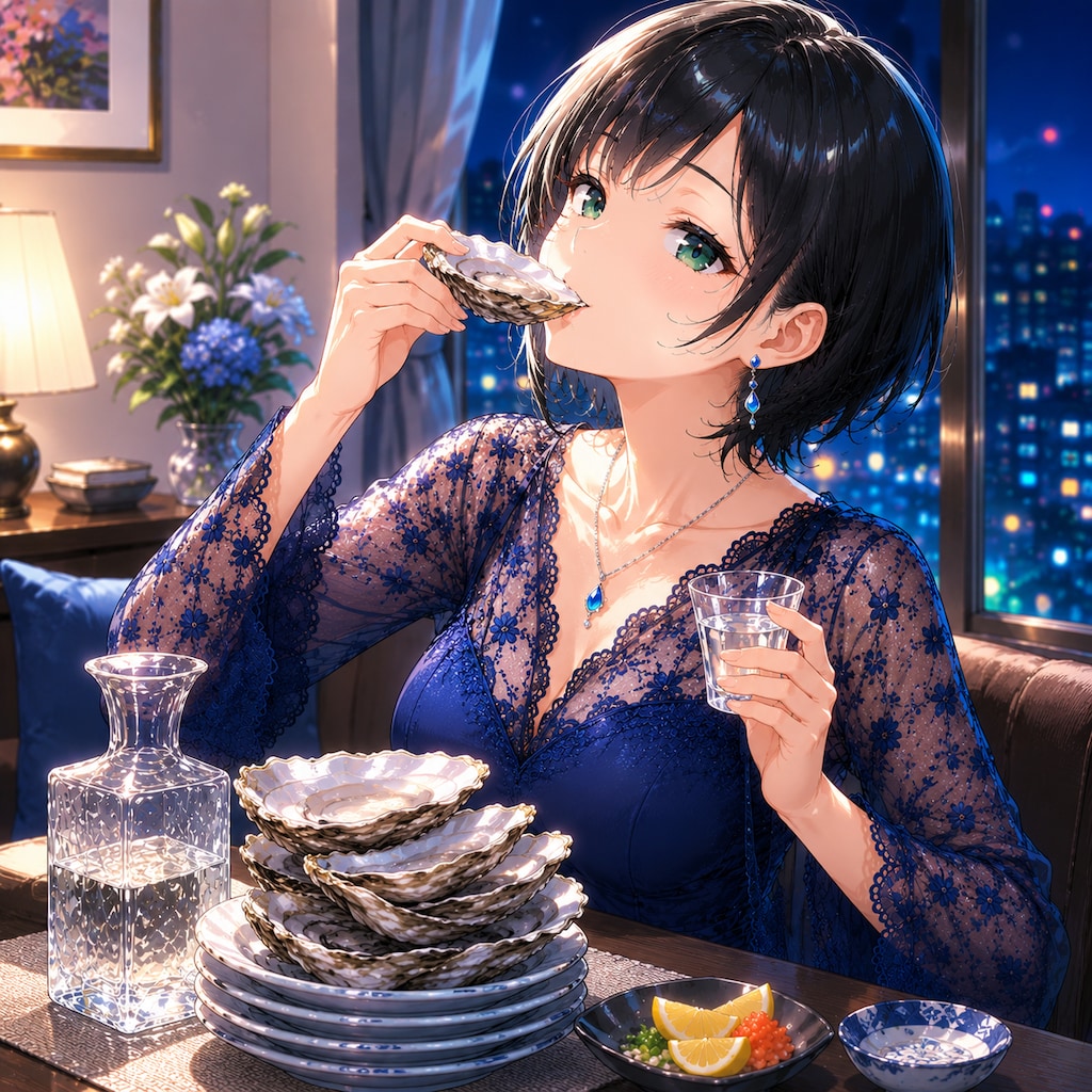 日本酒を楽しむ藍音ちゃん