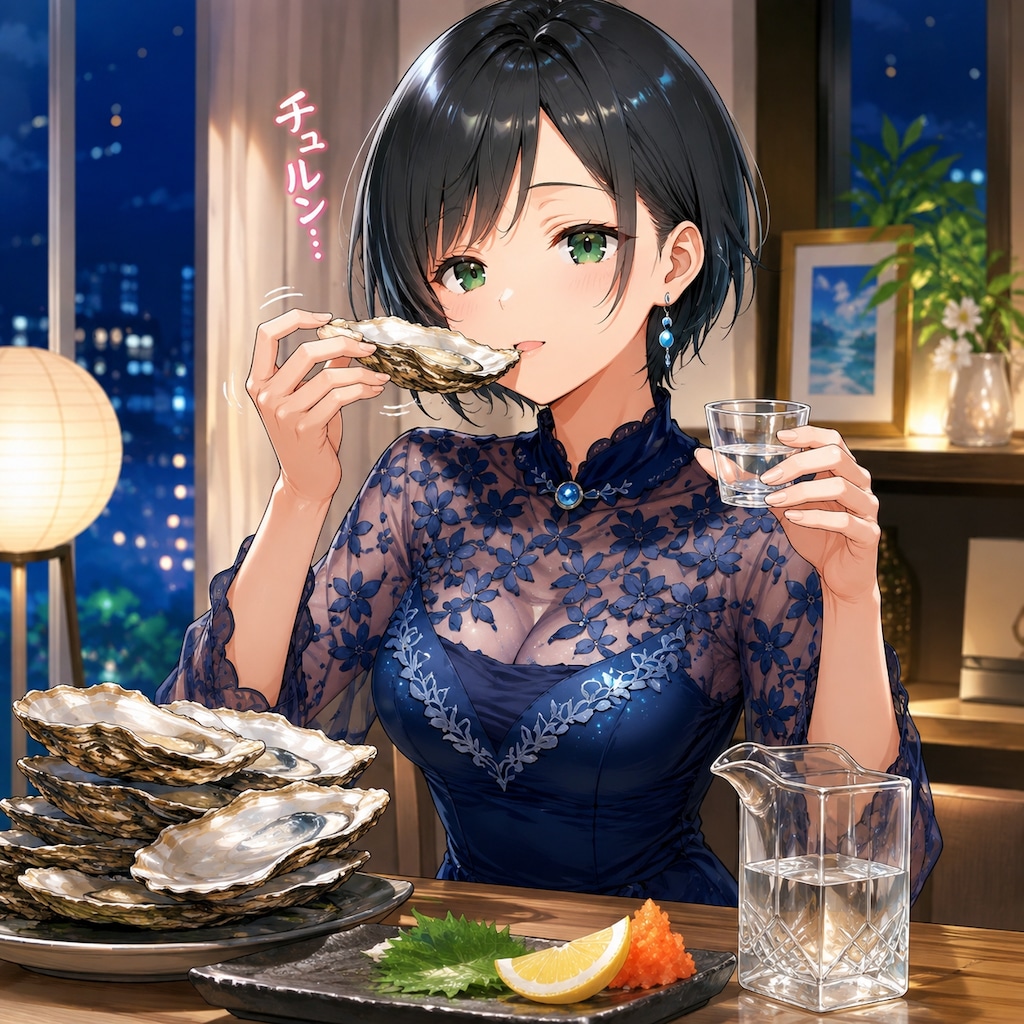 日本酒を楽しむ藍音ちゃん