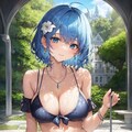 青髪戦闘少女ちゃんの水着バージョン 7枚目