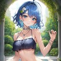 青髪戦闘少女ちゃんの水着バージョン 5枚目