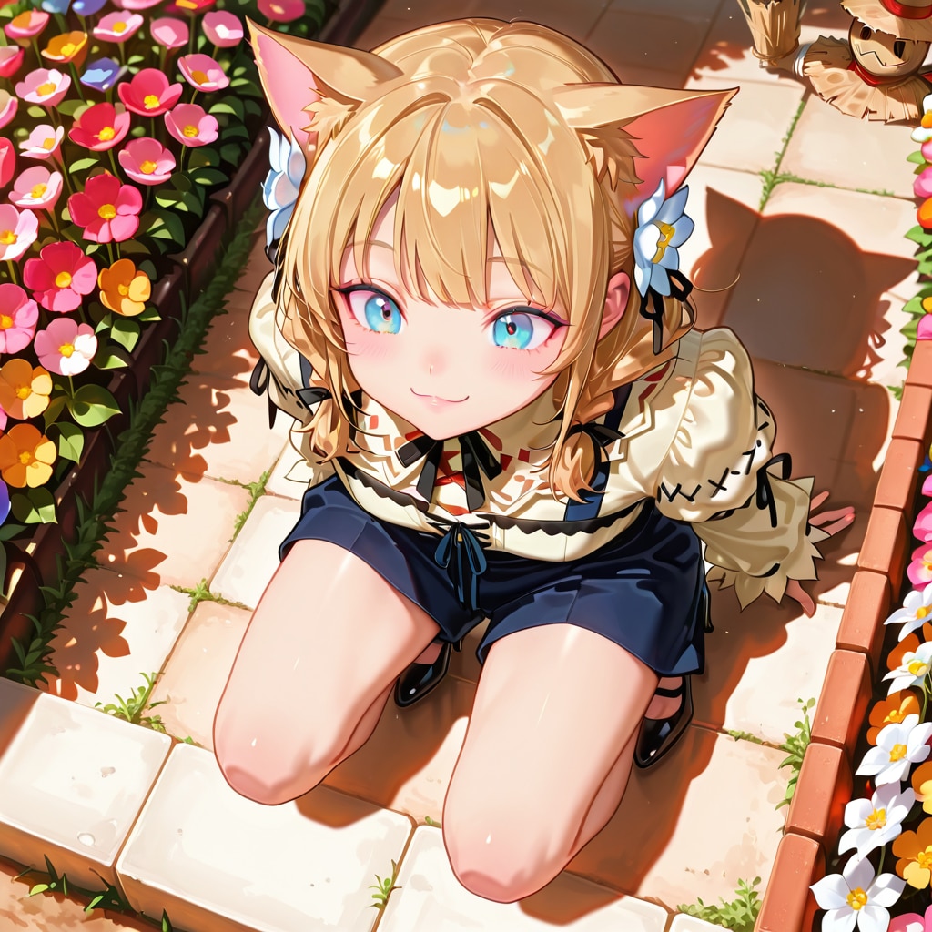 フラワーガーデンの猫耳娘