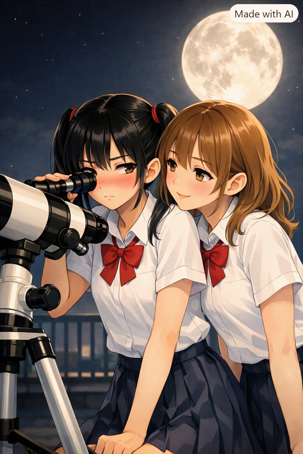 天体観測（望遠鏡の日） | の人気AIイラスト・グラビア