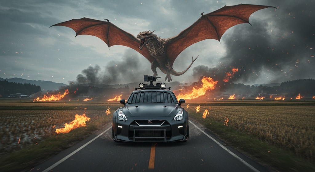 迫りくるドラゴン