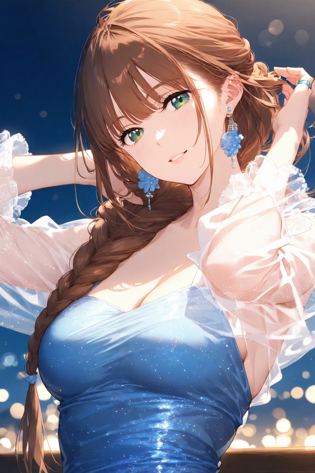 うふふ❤️今年もよろしくね❤️どうかしら❤️今度会社のパーティーで着る予定のドレスを一足早く着てみたんだけど……似合うかしら❤️