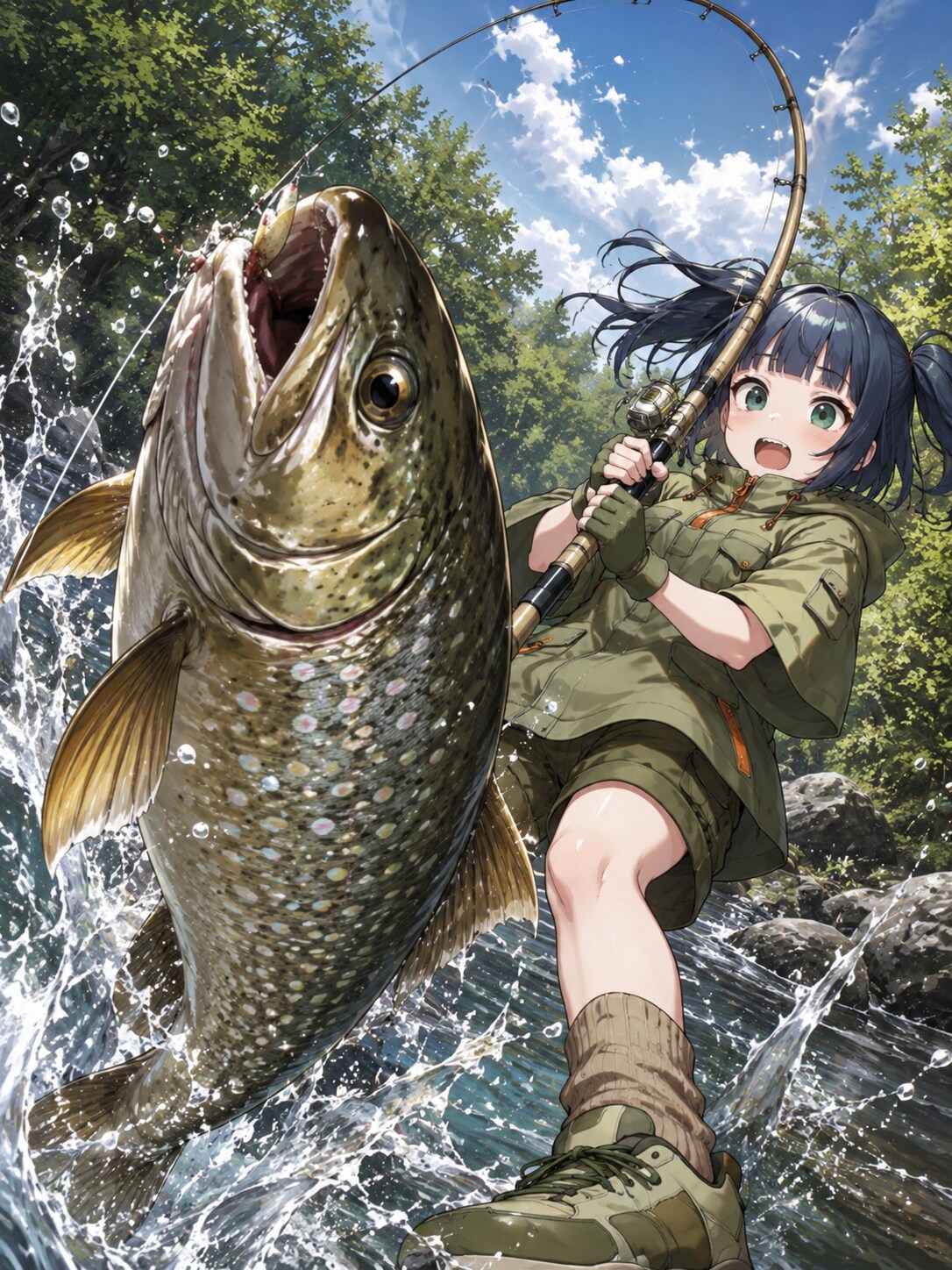 やよいちゃんの魚釣り
