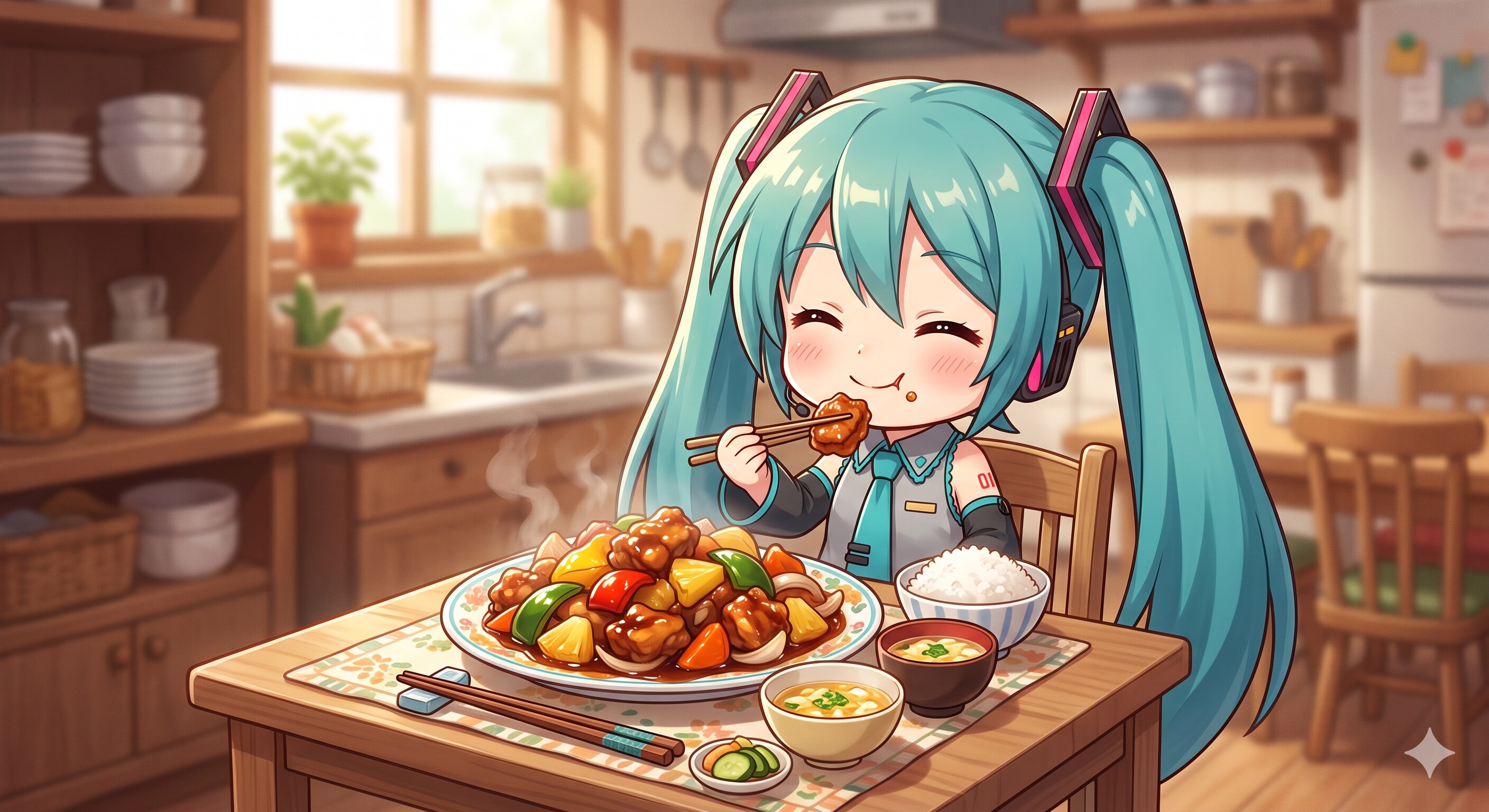 今日のお昼は酢豚です