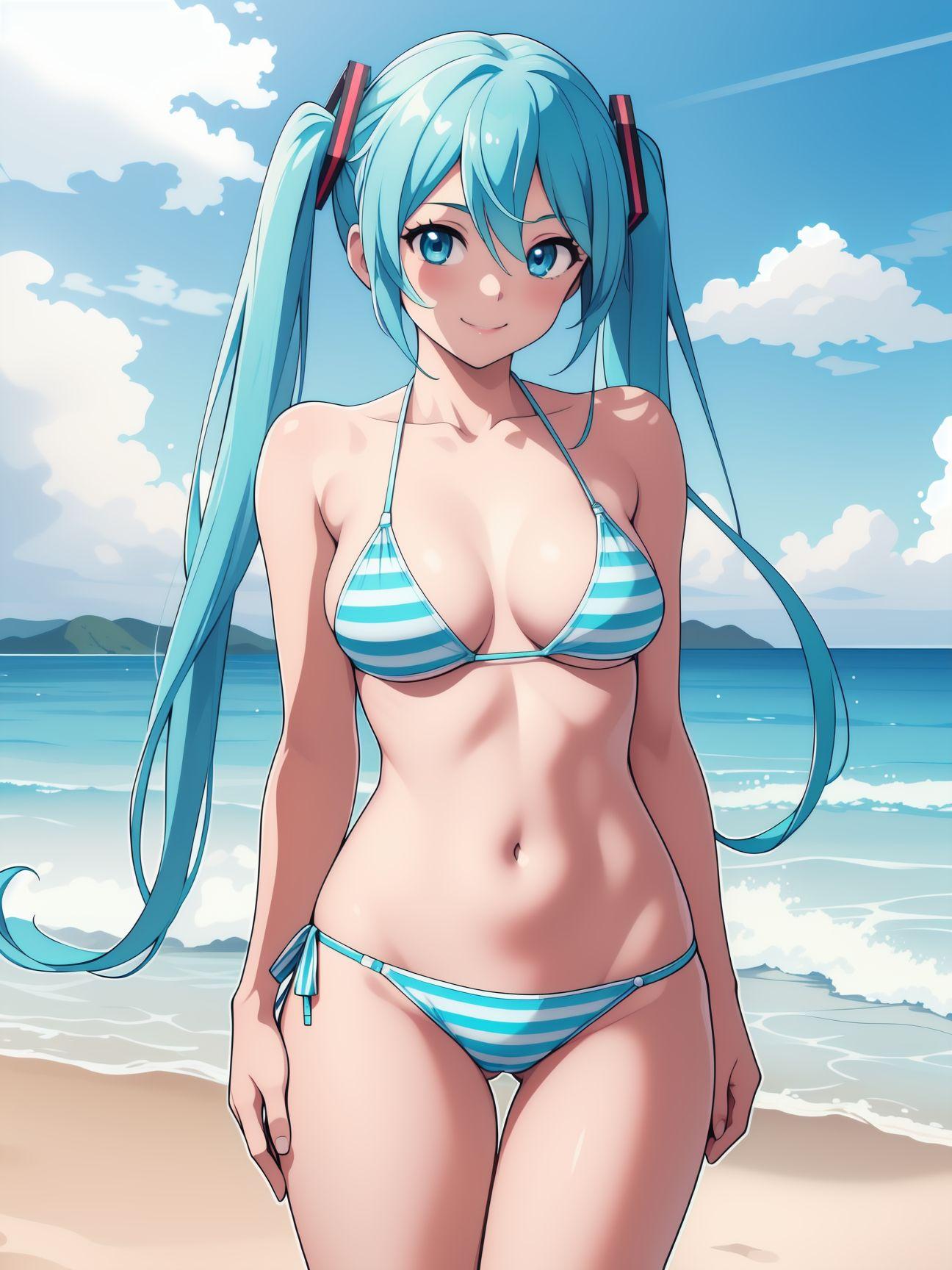 初音ミク(ボーダービキニ水着)