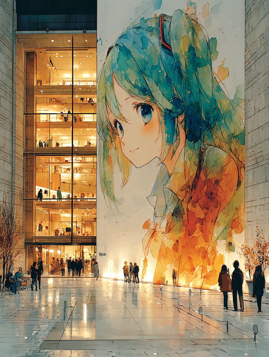 ミク壁画 | の人気AIイラスト・グラビア