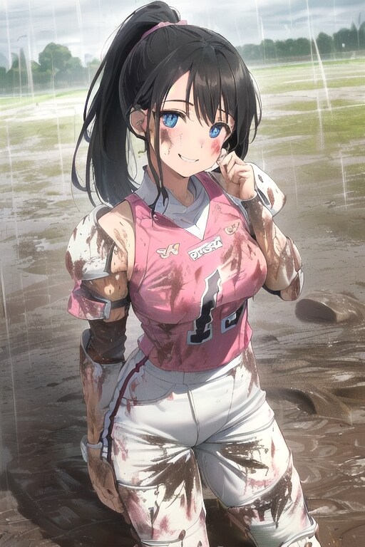 🏈泥まみれの女子アメフト 84