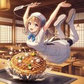 お好み焼きをひっくり返すなら、私もひっくり返る！ (ウェイトレスの少女33) 2枚目