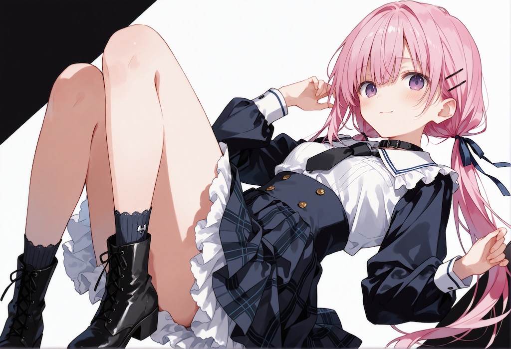 桃香の私服「ブラックフリル」