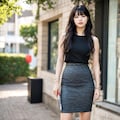 脚の綺麗なオシャレOLの休日コーデを街撮り part1 - Street photography of a fashionable office lady with beautiful legs on 6枚目