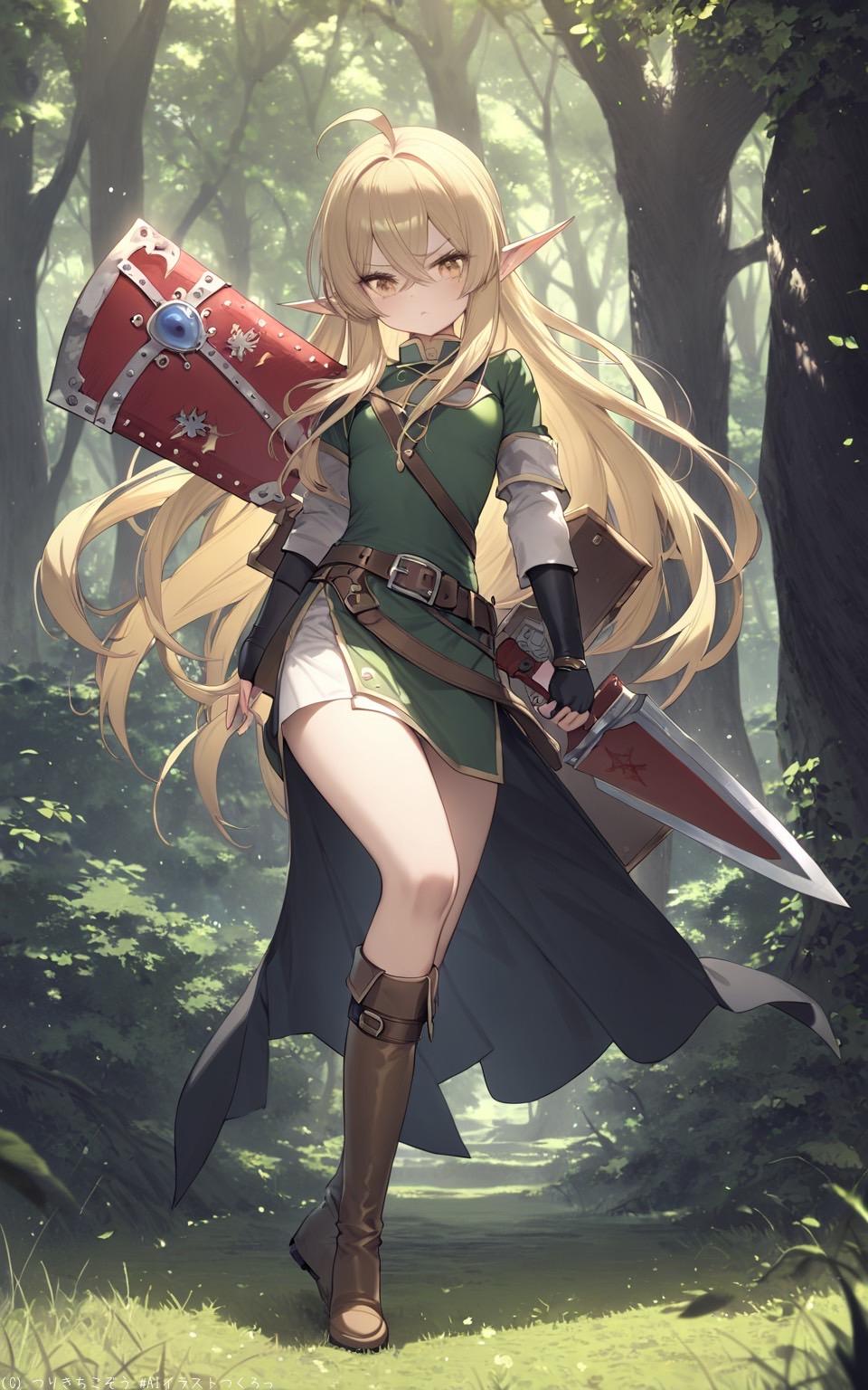エルフの戦士