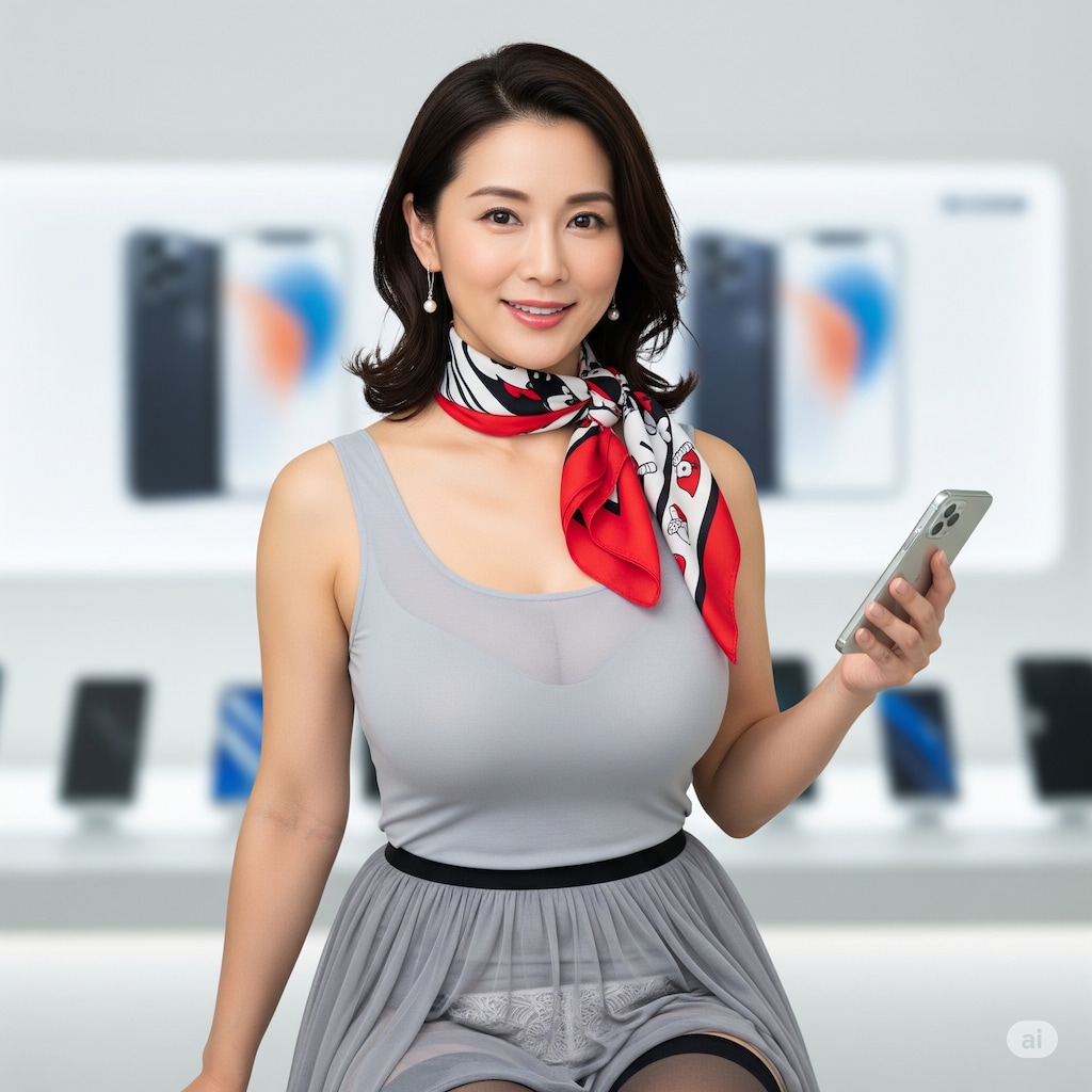 【パン透け】携帯ショップのお姉さん。