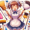 大掃除をする女の子♥(４枚) 4枚目