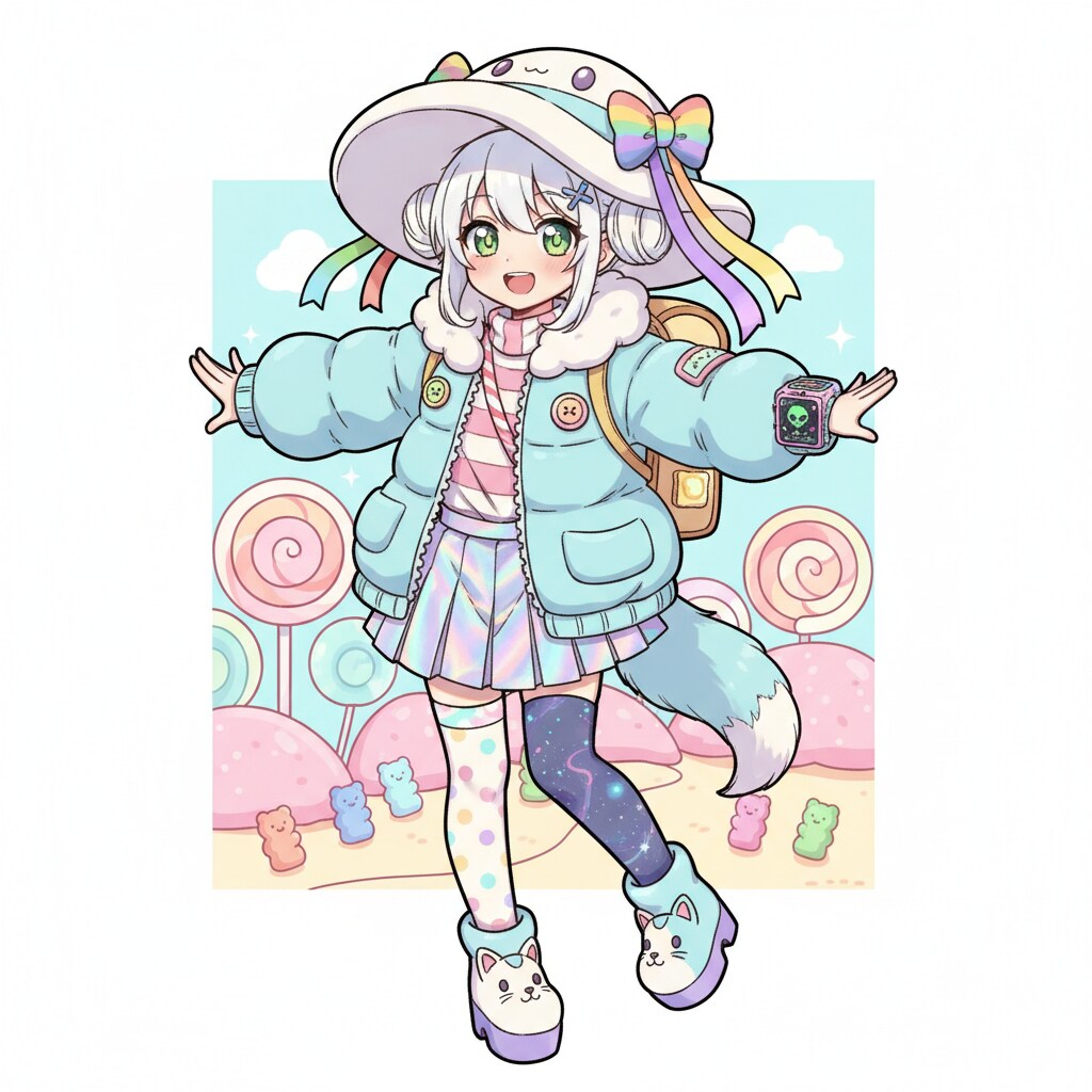 白髪の可愛い女の子【343】