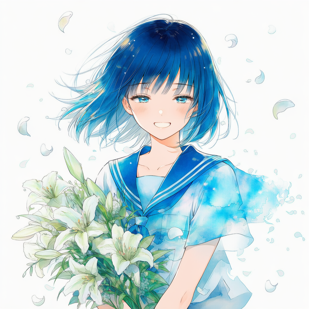 3年目の百合の花束　(6月の花)
