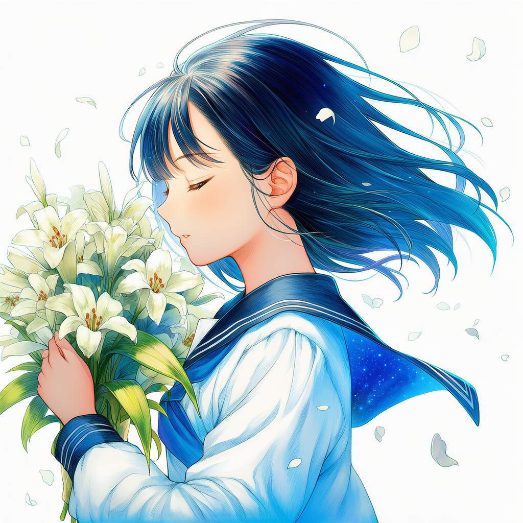 3年目の百合の花束　(6月の花)