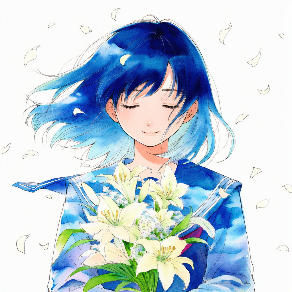 3年目の百合の花束　(6月の花)