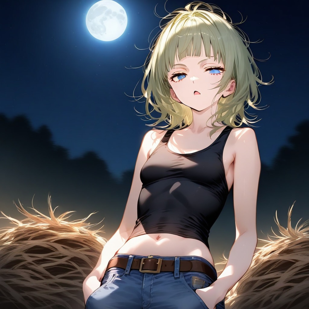 Under the moon. | の人気AIイラスト・グラビア