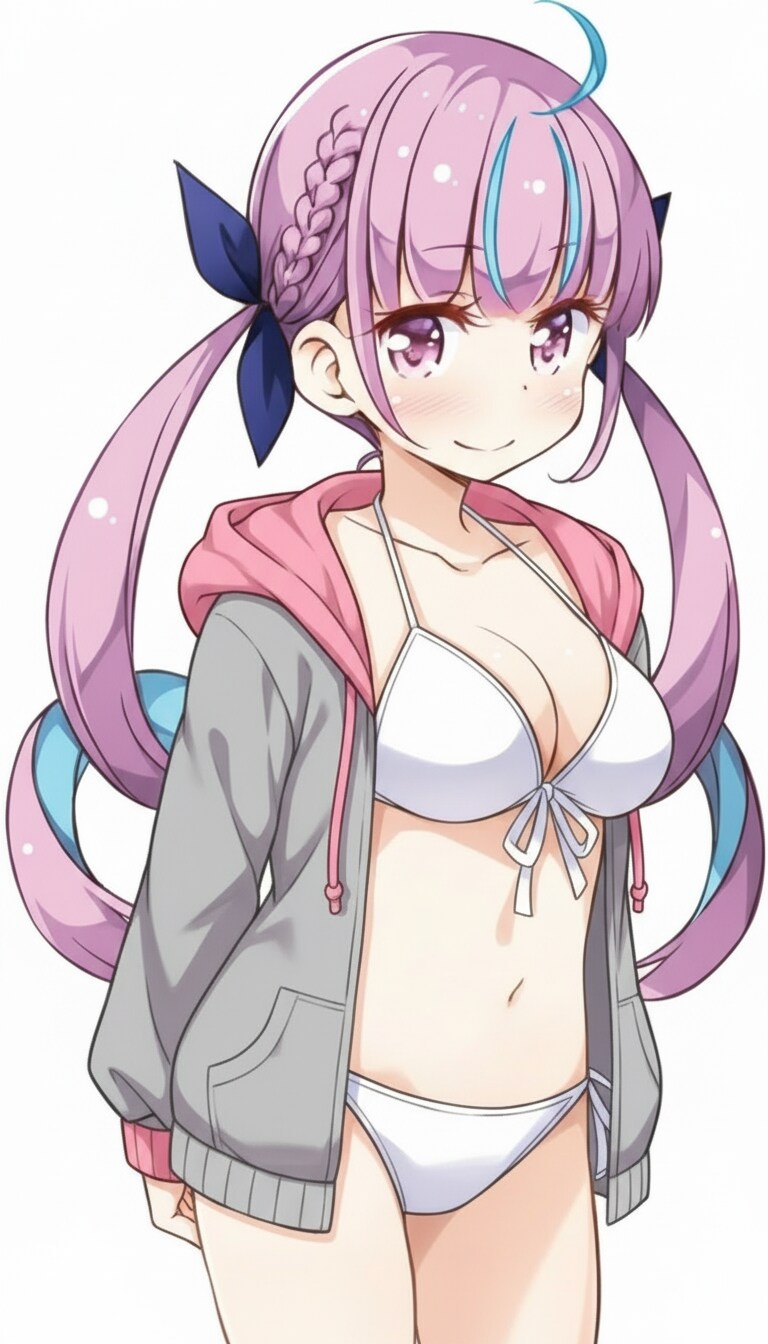 湊あくあ ビキニパーカー
