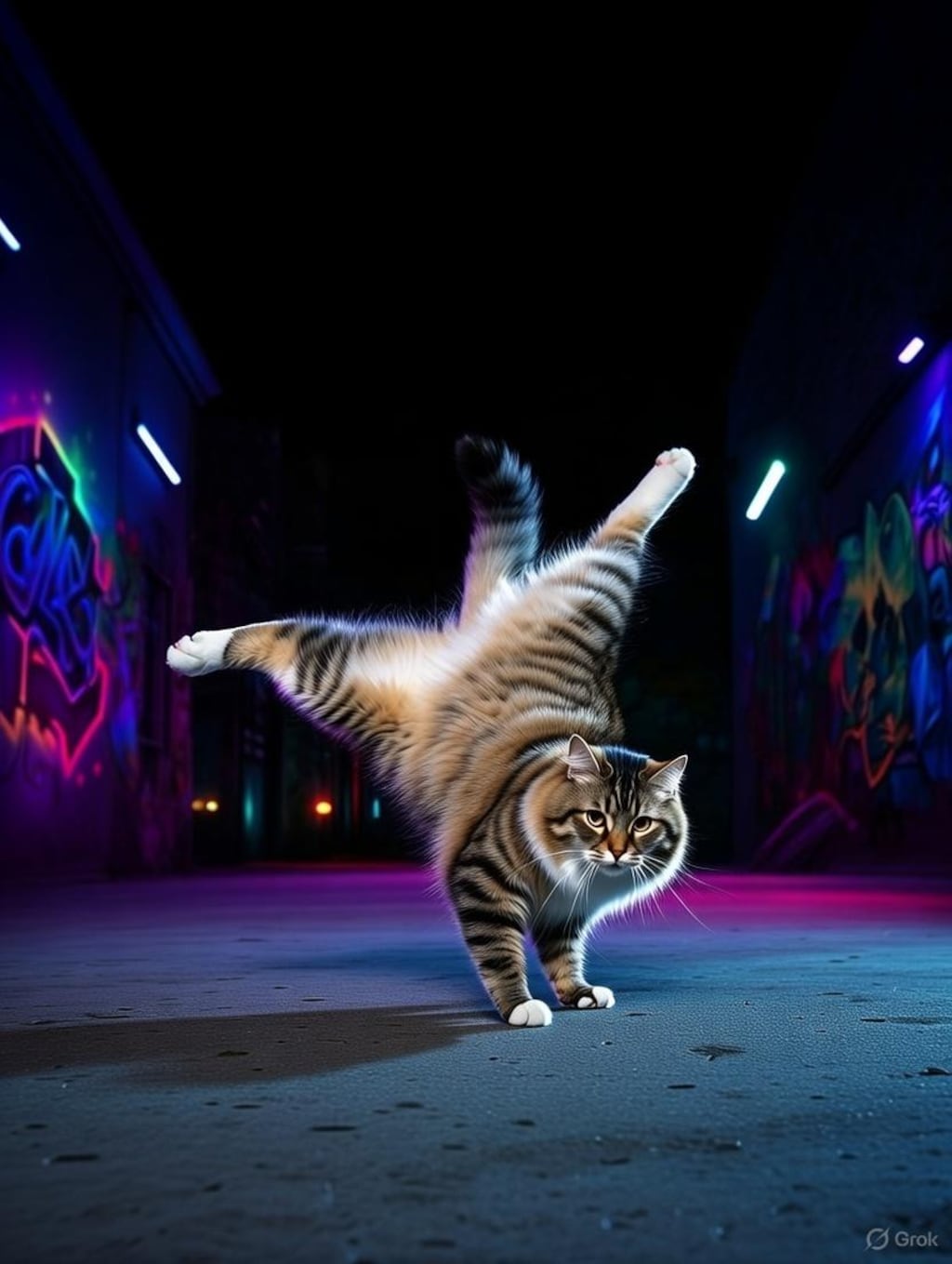 Grokで猫にブレイクダンスを踊らせてみた