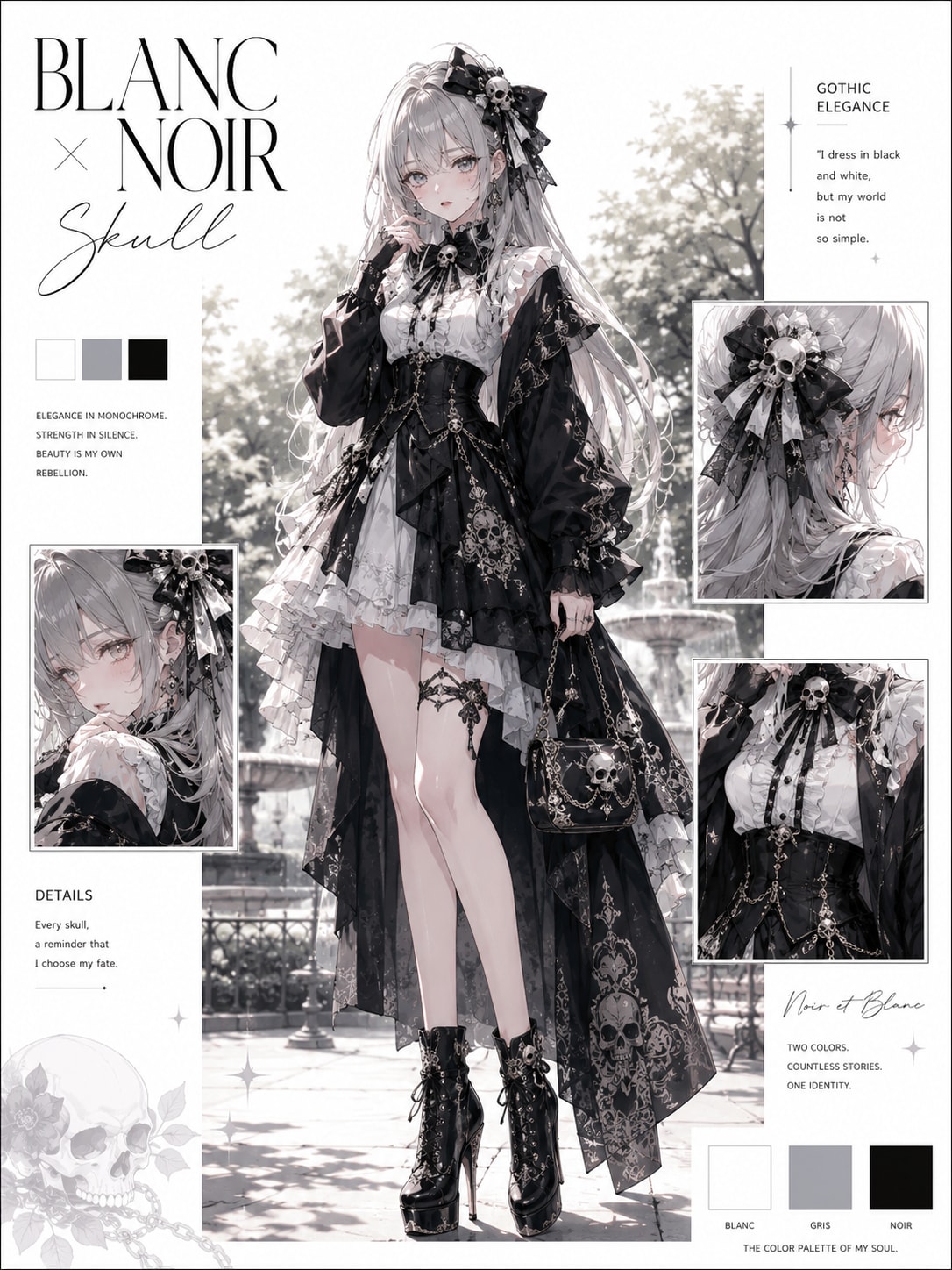 Blanc × Noir Skull