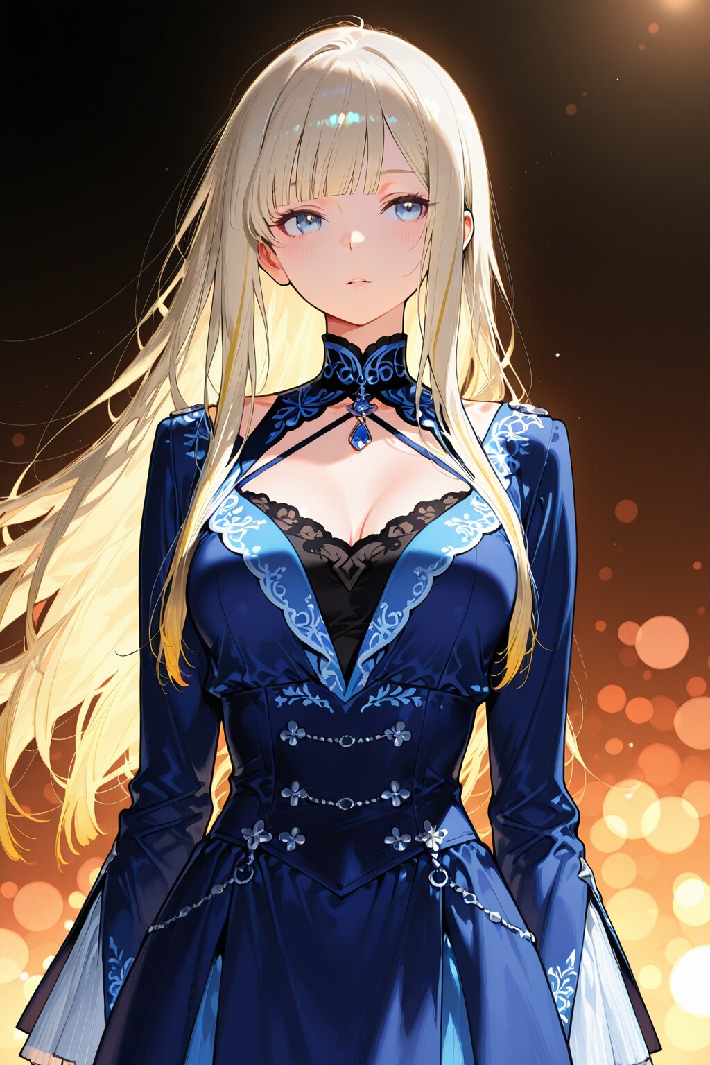 royal blue gothic tunic