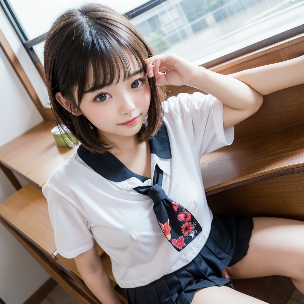 ショートカット美少女