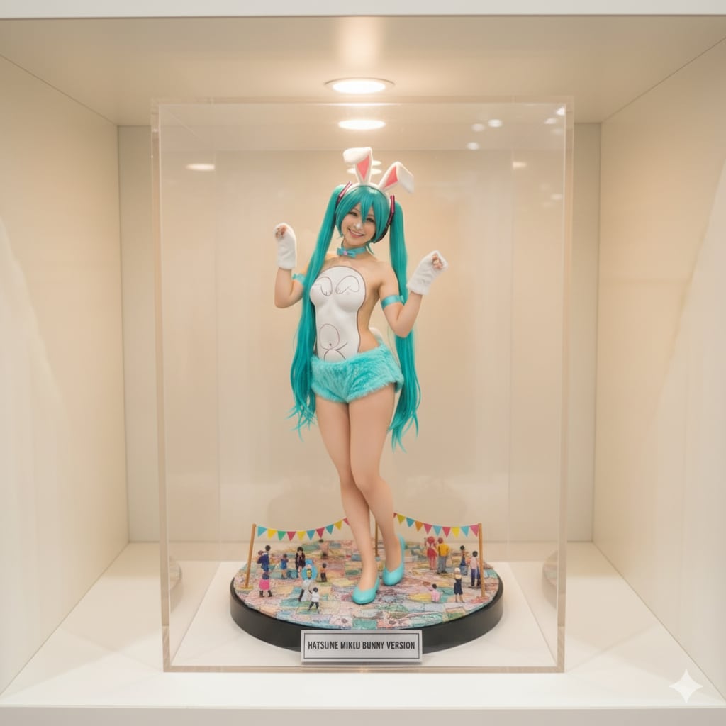 バニーミク フィギュアのコスプレしたお姉さん