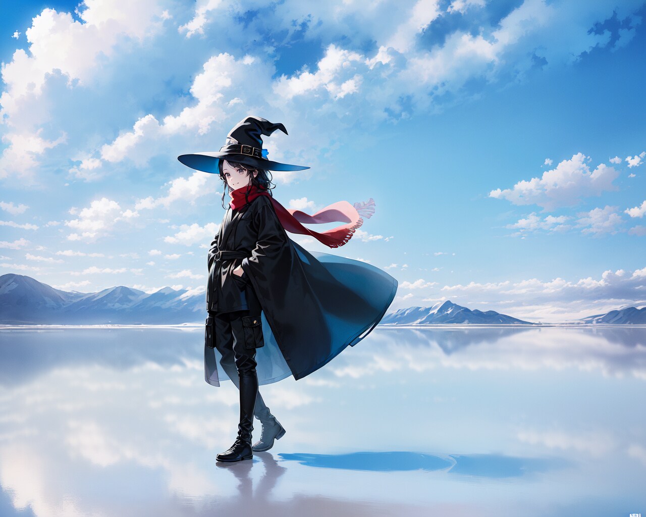 ウユニ塩湖を旅する魔女