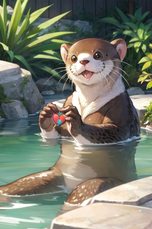 【動物】おっ！一緒に浸かるかい？