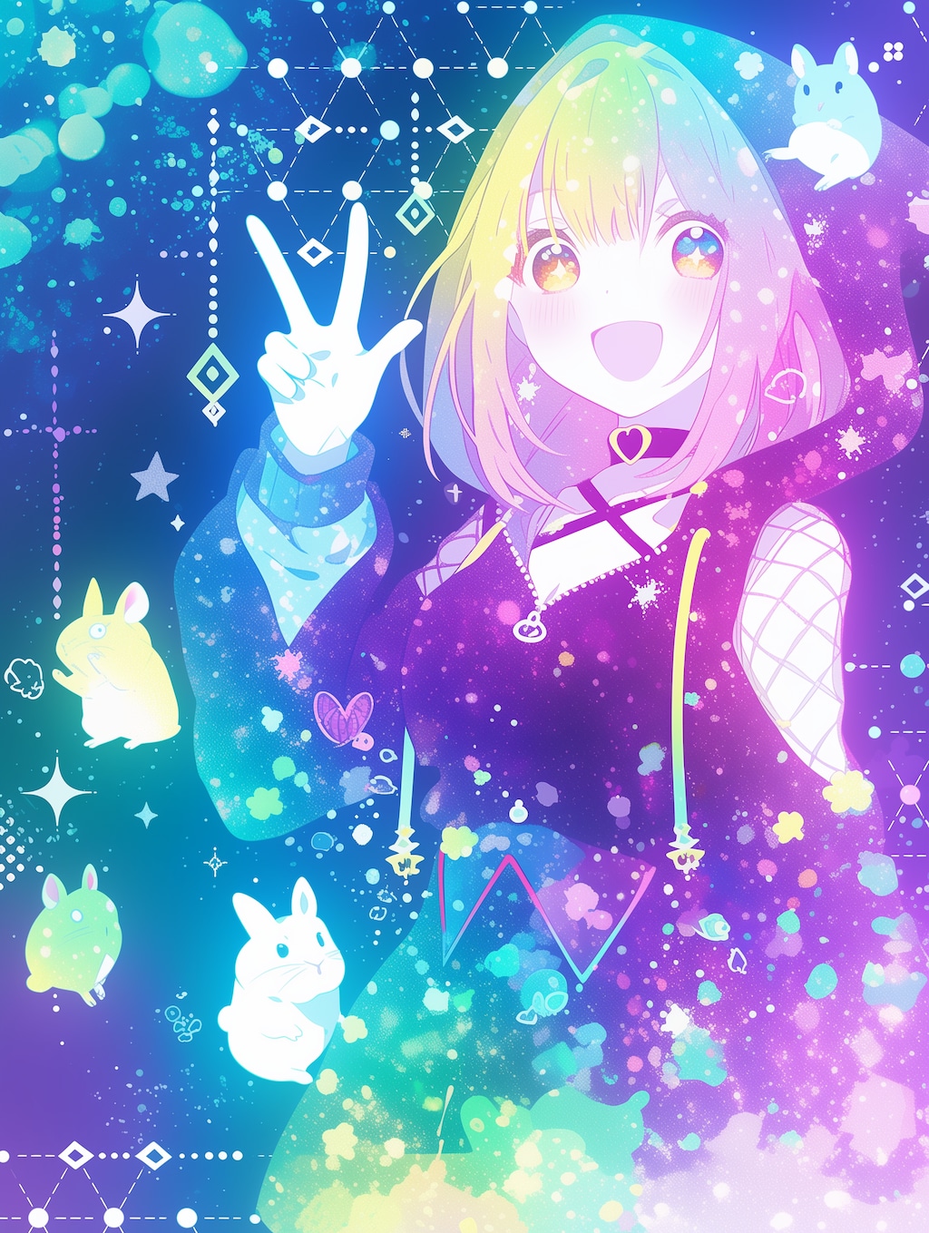 うさぎ？と乙女