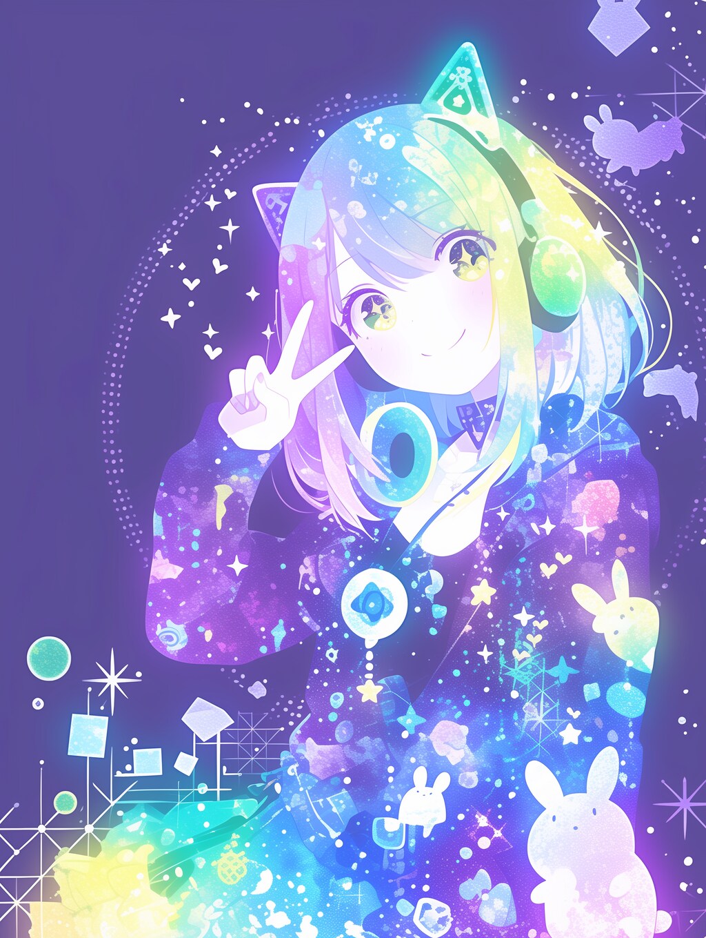 うさぎ？と乙女