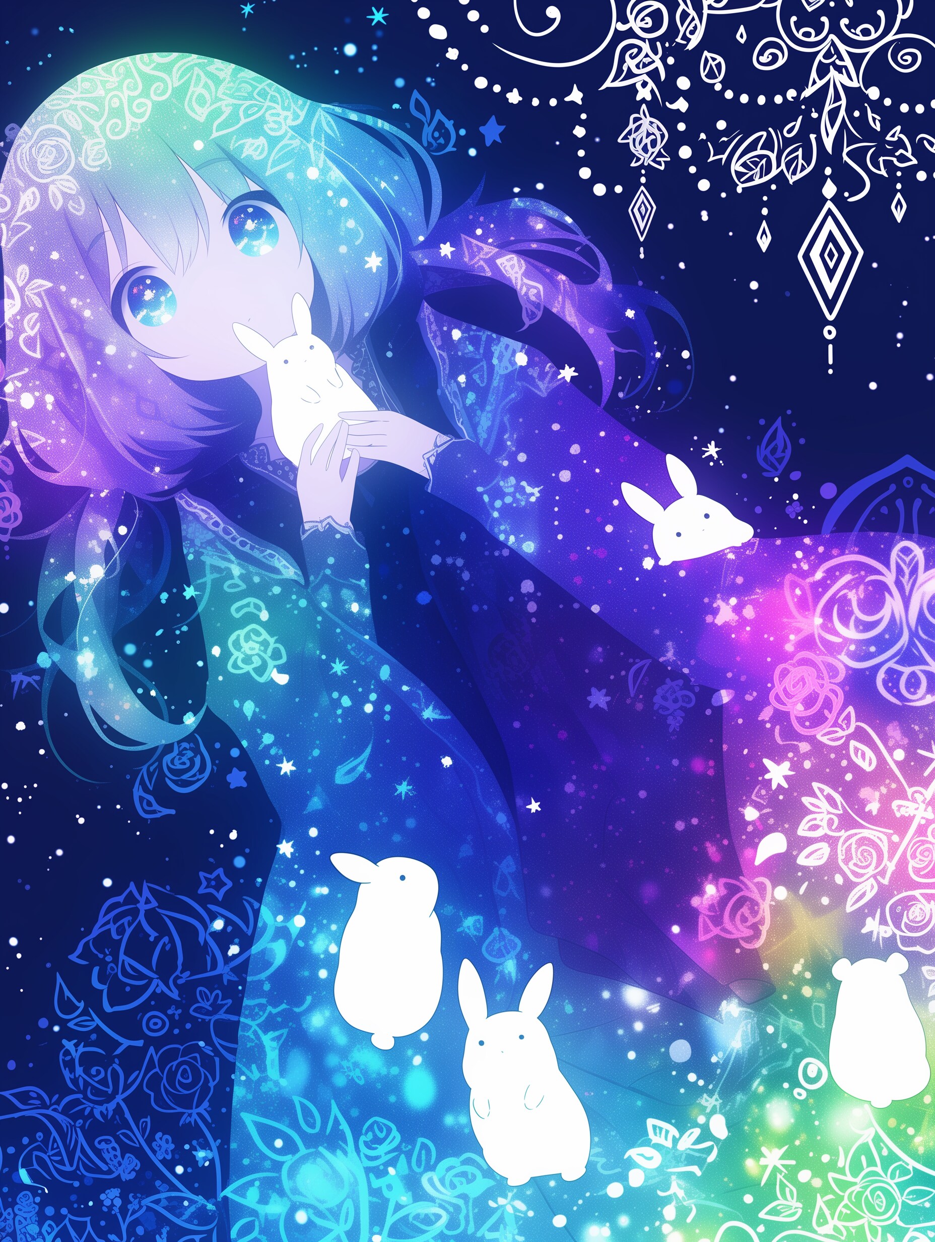 うさぎ？と乙女 | の人気AIイラスト・グラビア