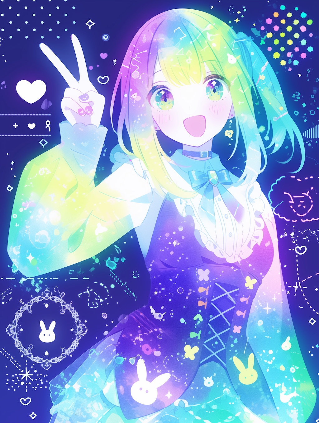 うさぎ？と乙女