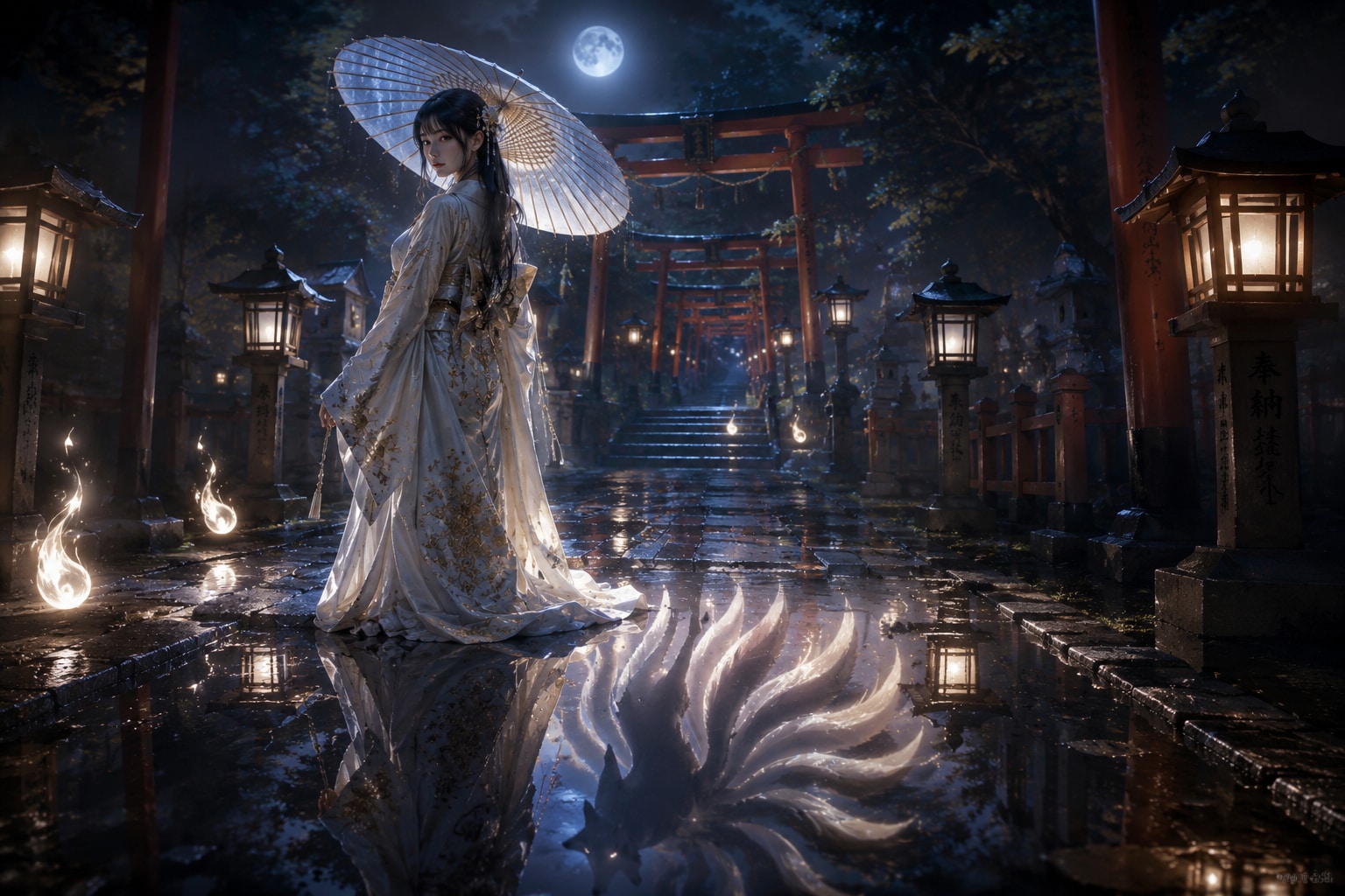 月夜の神秘 | の人気AIイラスト・グラビア