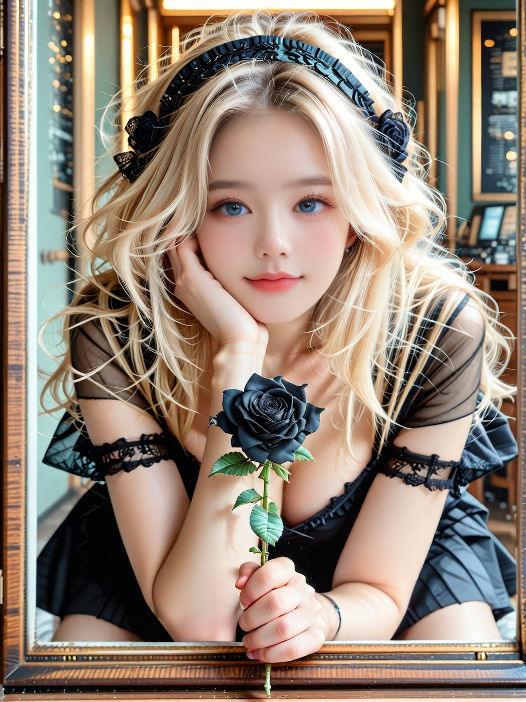 青薔薇と黒薔薇