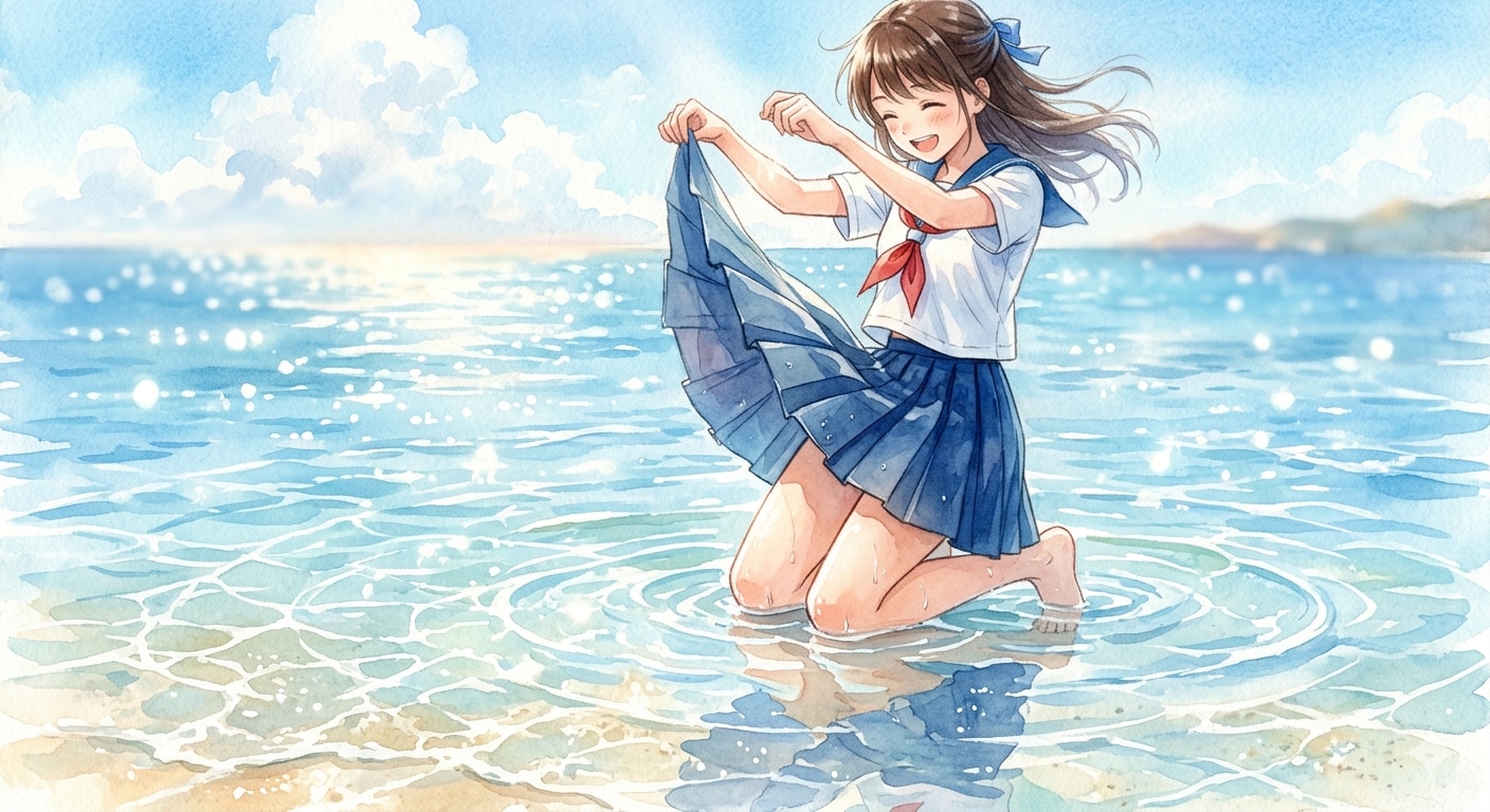 浜辺の少女