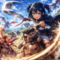 ( ⩌⩊⩌)はアルファベットを武器に戦うようです 3枚目